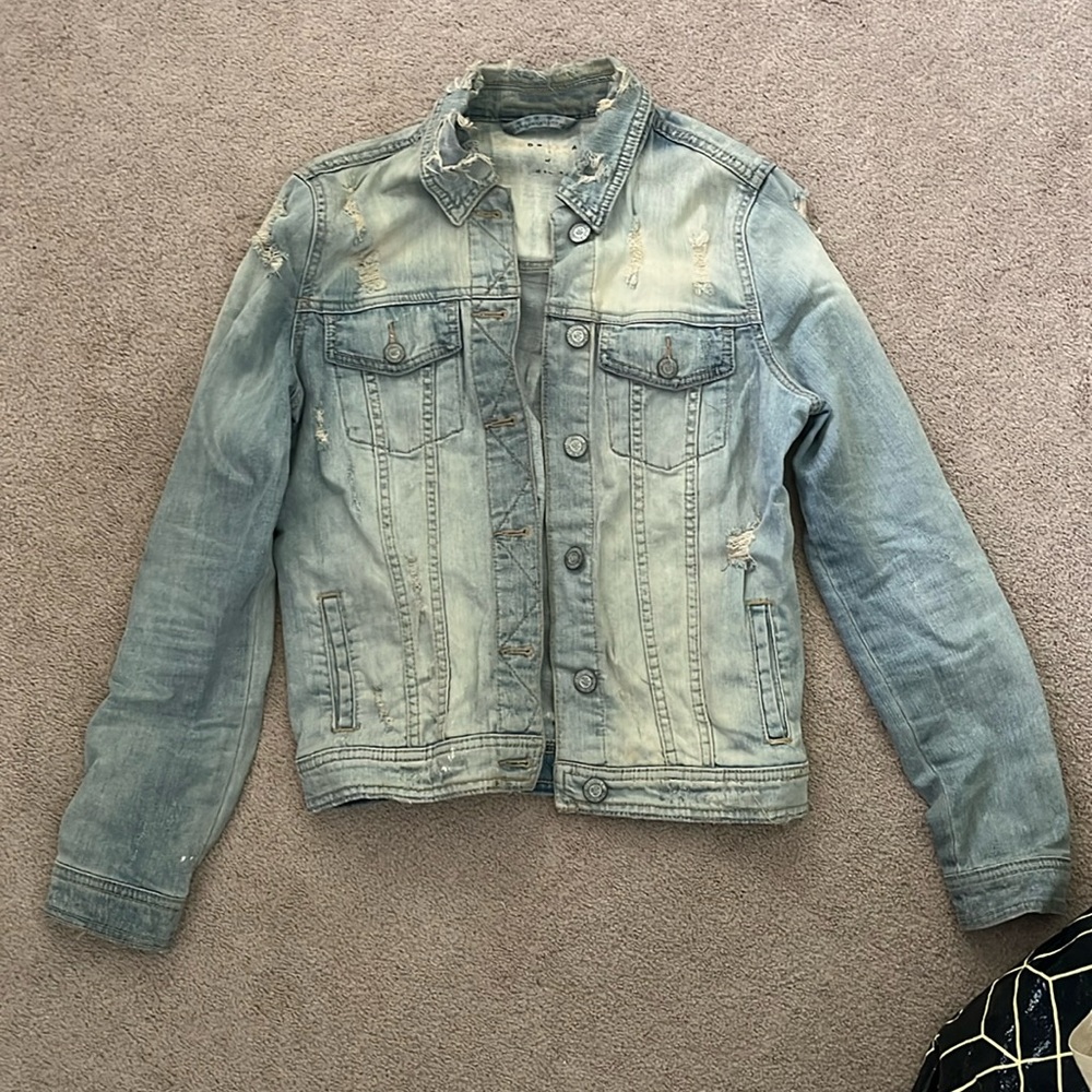 Aeropostale ripped jeans jacket size small